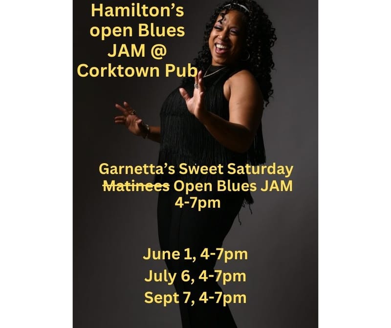 Garnetta's Sweet Saturday Blues JAM @Corktown Pub